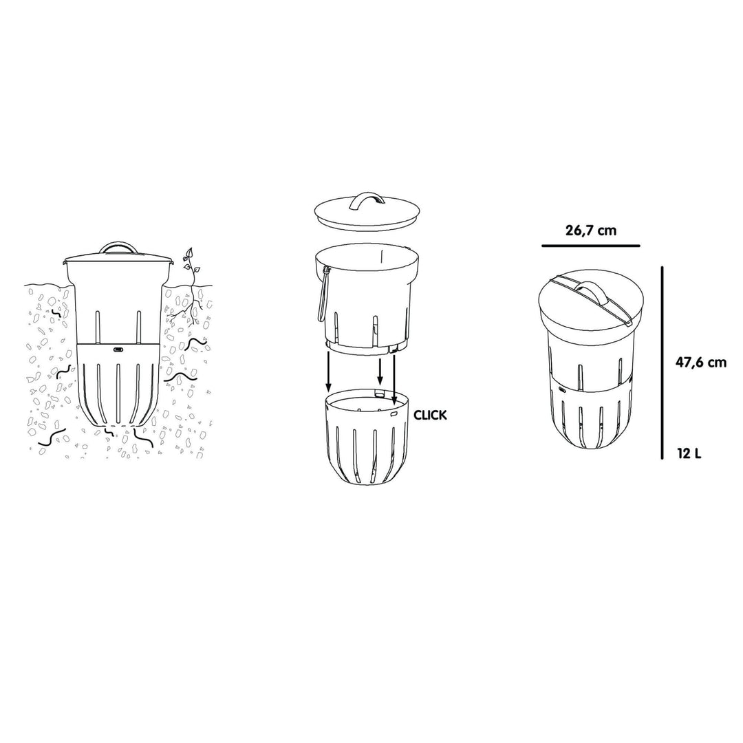 Composteur de lit pour le lombricompostage directement dans les plates-bandes surélevées et les jardins