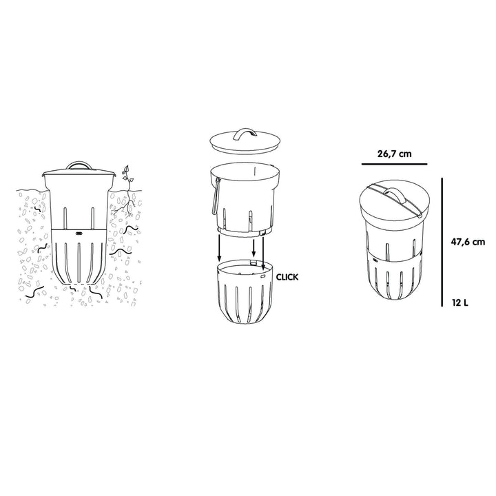 Composteur de lit pour le lombricompostage directement dans les plates-bandes surélevées et les jardins