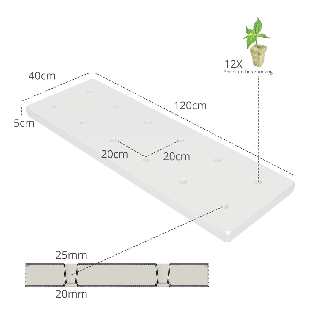 Aquaponik DWC Floating Raft, 120 x 40cm
