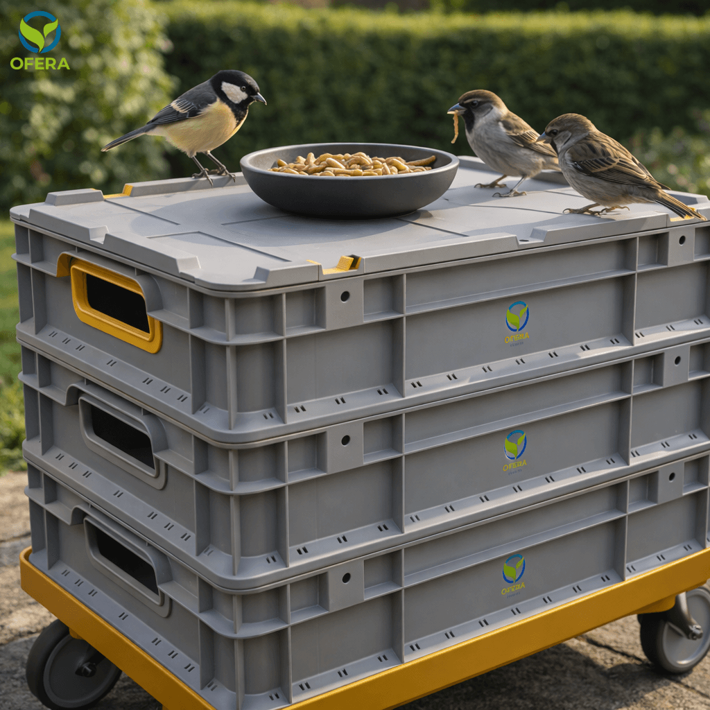 OFERA Mehlwurm Farm, Zuchtbox liefert frische Mehlwürmer an Wildvögel